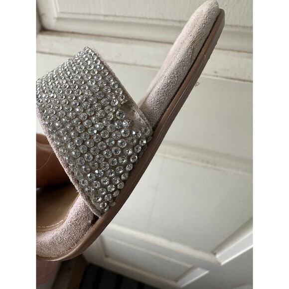 Steve Madden Carrson Rhinestone Leather Suede Ankle Strap Block Heel Sandal 8 - Picture 12 of 12